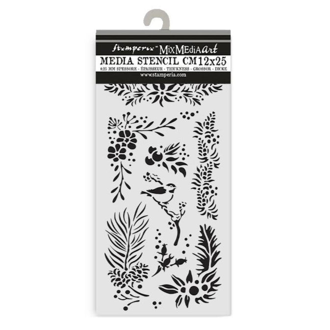 Stamperia Stencil 12x25cm - The Owl's House Branches