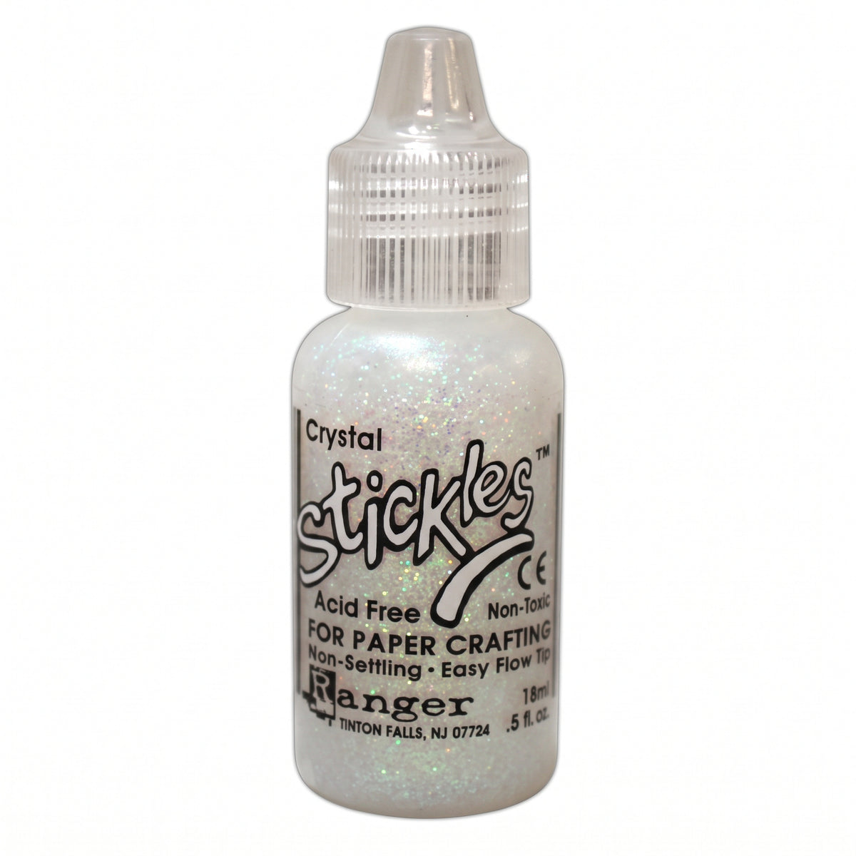 Ranger Stickles glitter glue in a clear squeeze bottle with a precision applicator tip