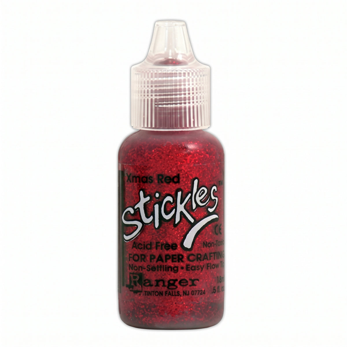 Ranger Stickles glitter glue in a clear squeeze bottle with a precision applicator tip