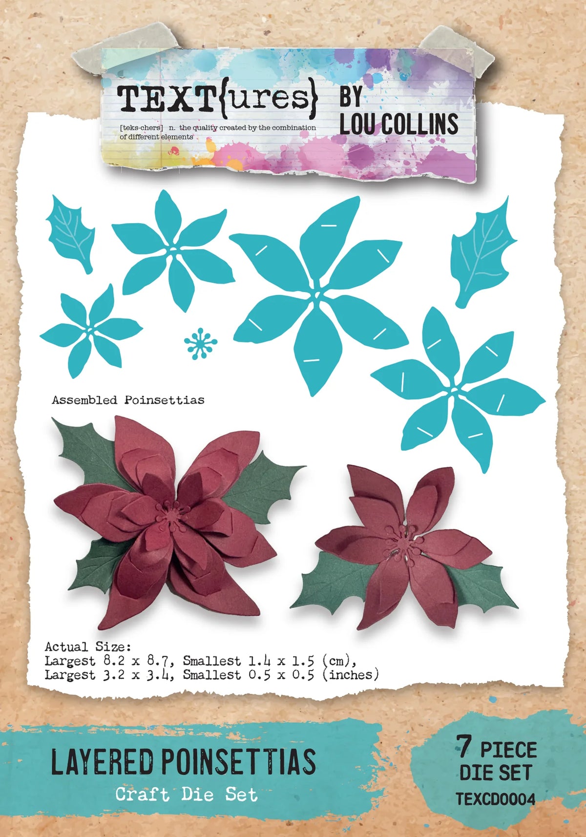 TEXT(ures) Die Set - Layered Poinsettias