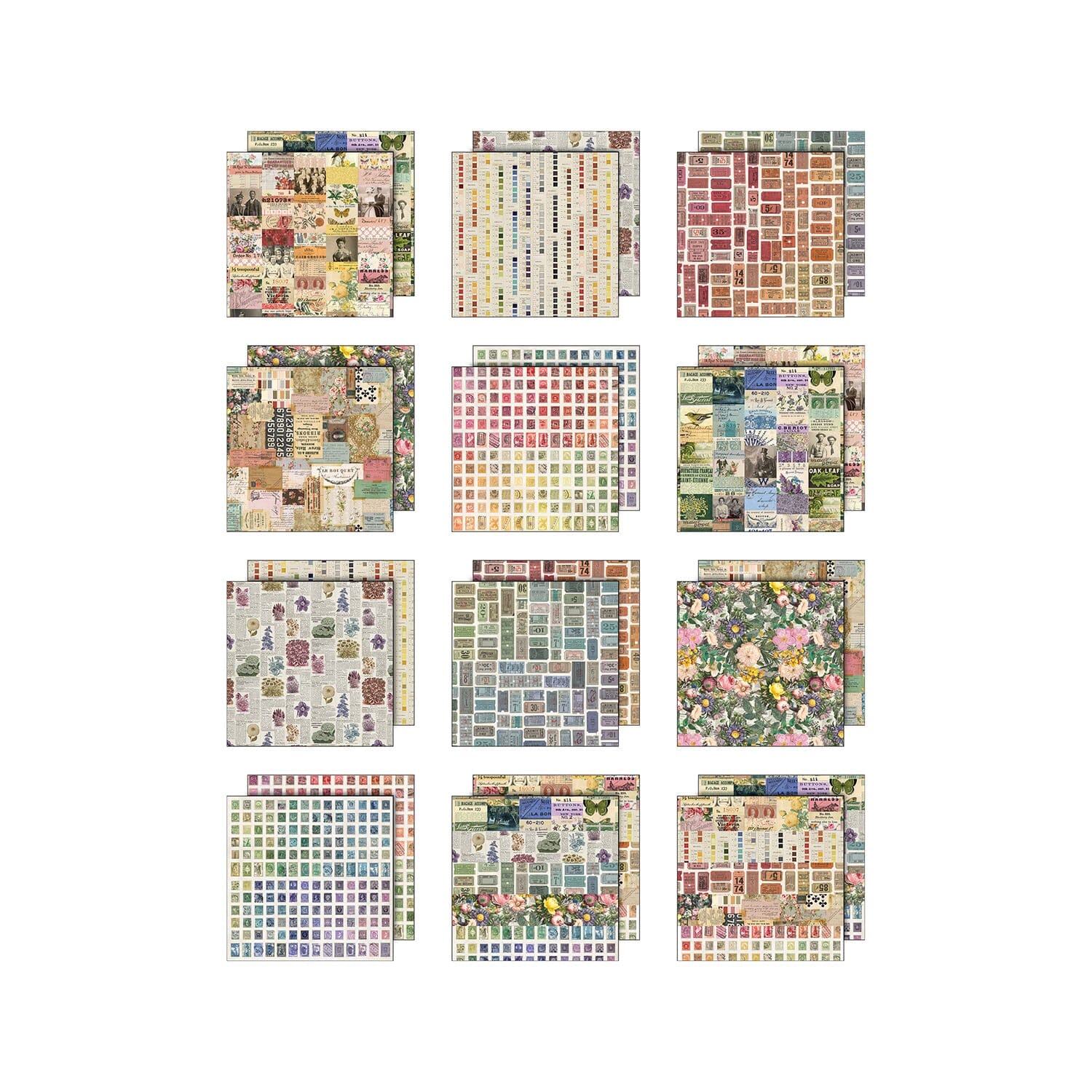 Idea-Ology Double-Sided Cardstock 8x8 - Palette Collection - Multi