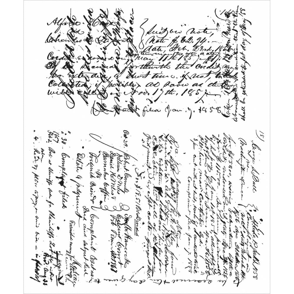 Tim Holtz Cling Stamps - Ledger Script