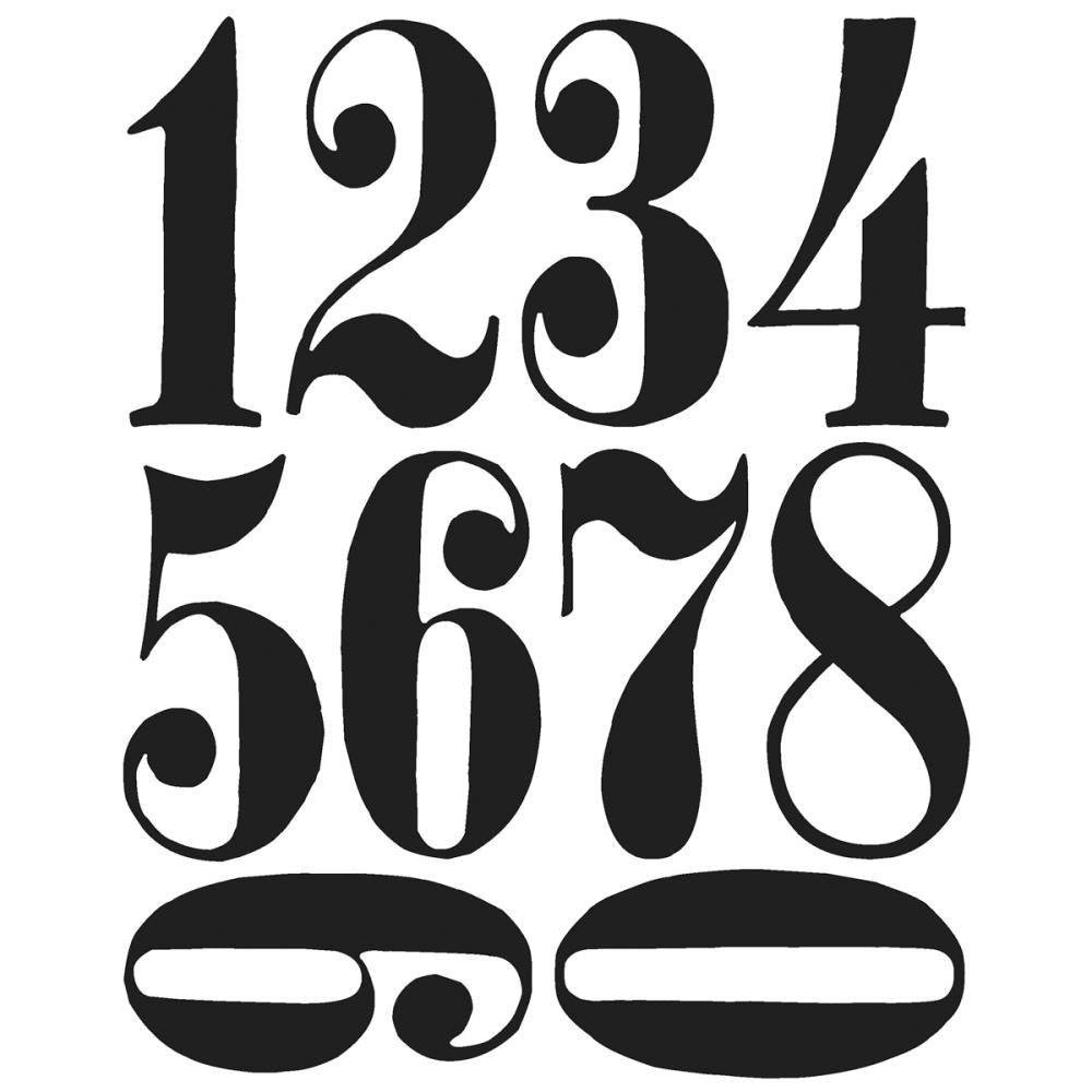 Tim Holtz Cling Stamps - Numeric