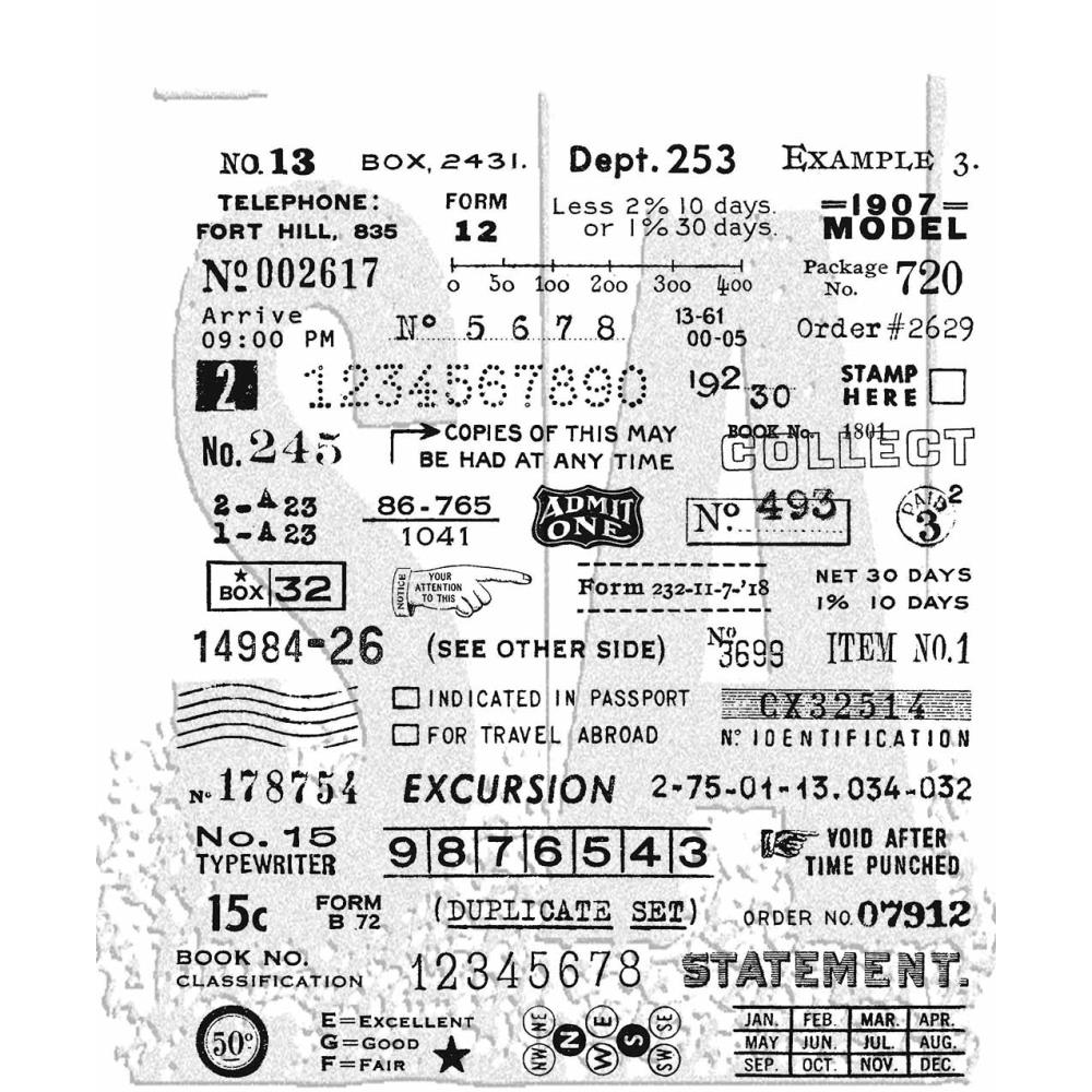Tim Holtz Cling Stamps - Tidbits