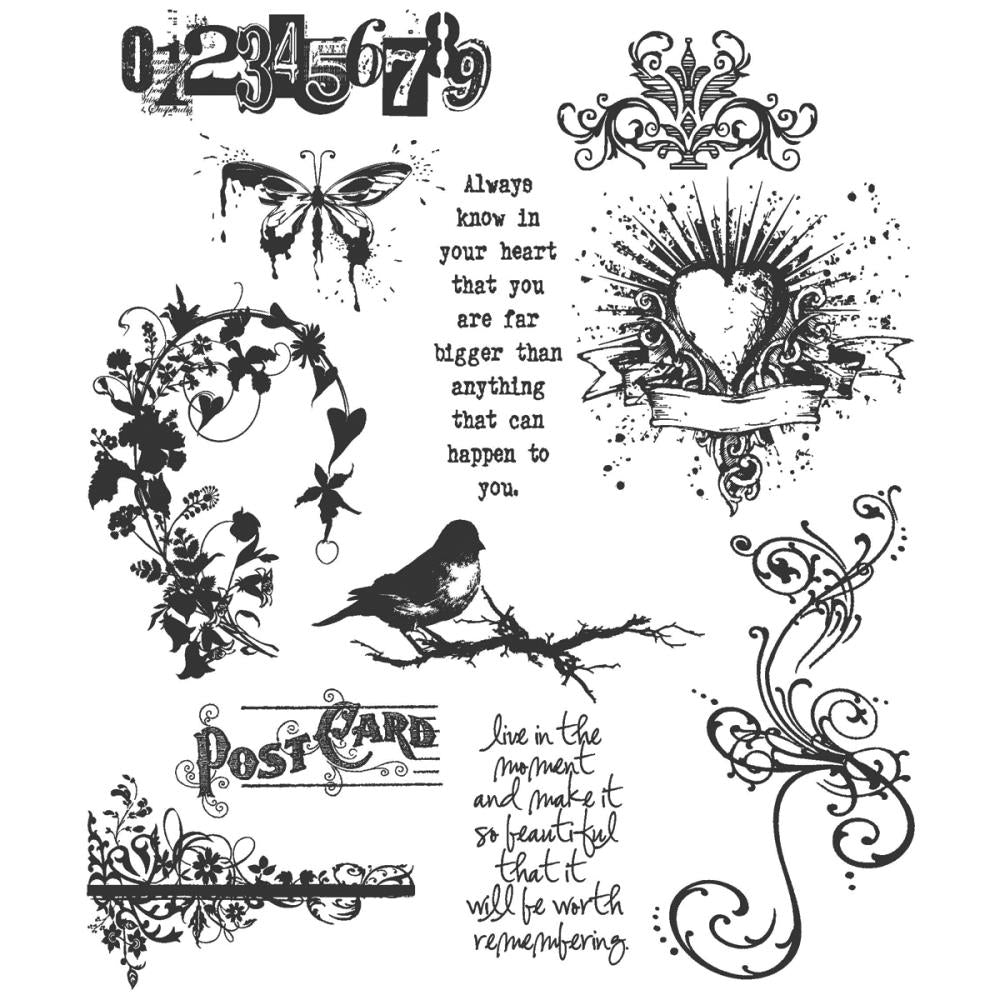 Tim Holtz Cling Stamps - Urban Chic