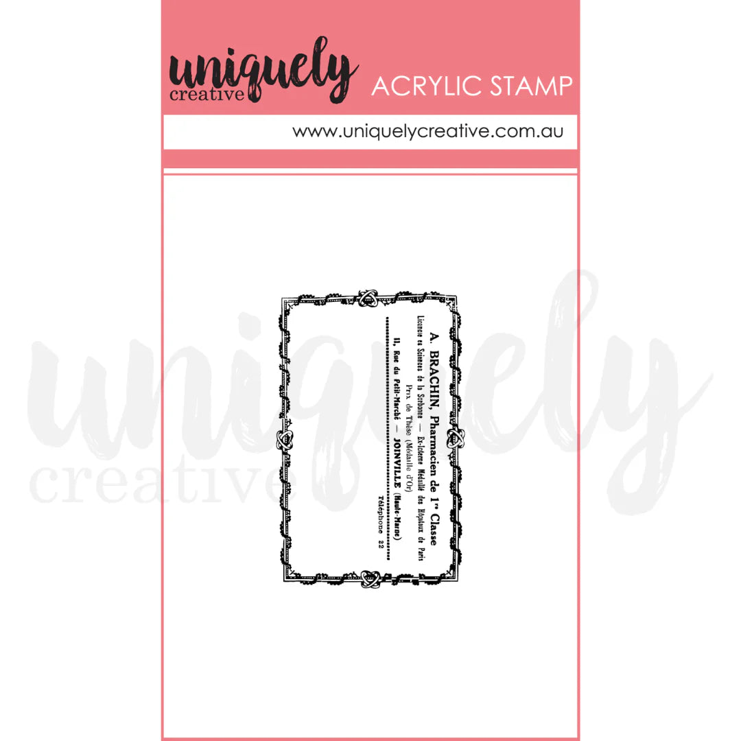 Uniquely Creative - Acrylic Mini Mark Making Stamp - Pharmacy
