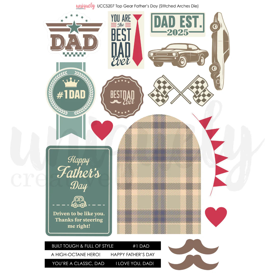 Uniquely Creative - Cut-A-Part Sheet - Top Gear Fathers Day