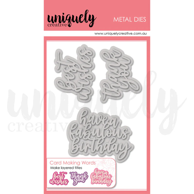 Uniquely Creative - Card Making Words Die