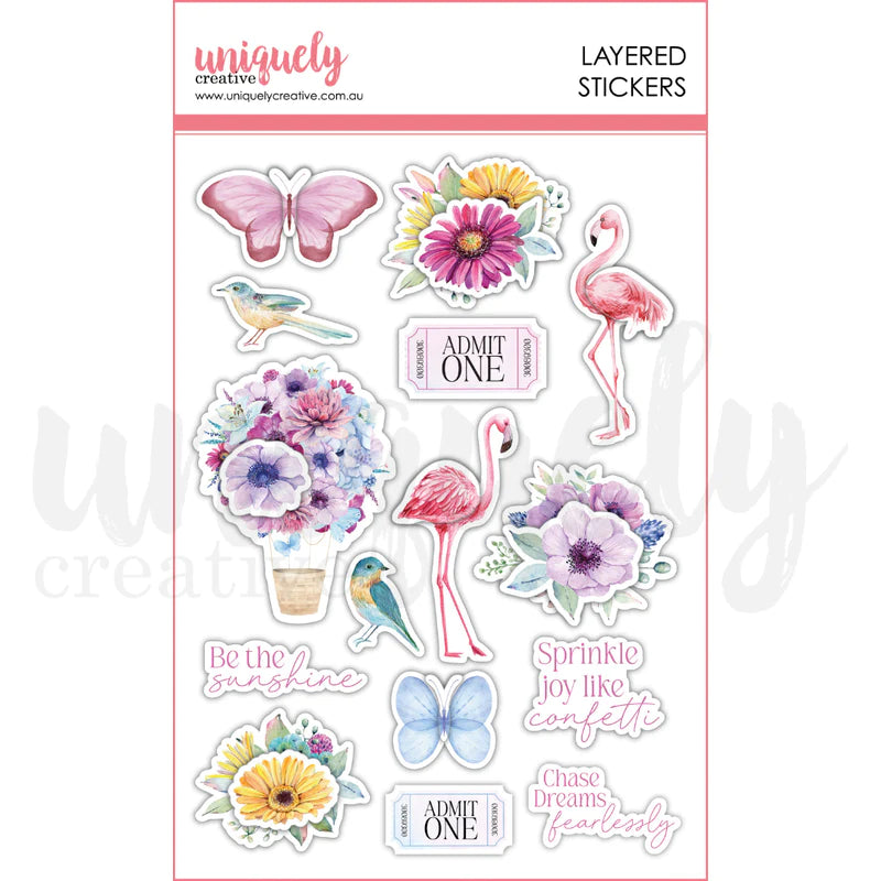 Uniquely Creative - Flowering Utopia Layered Stickers