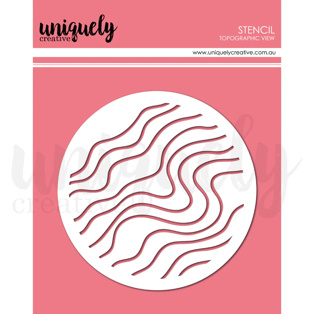 Uniquely Creative - Stencil - Topographic View