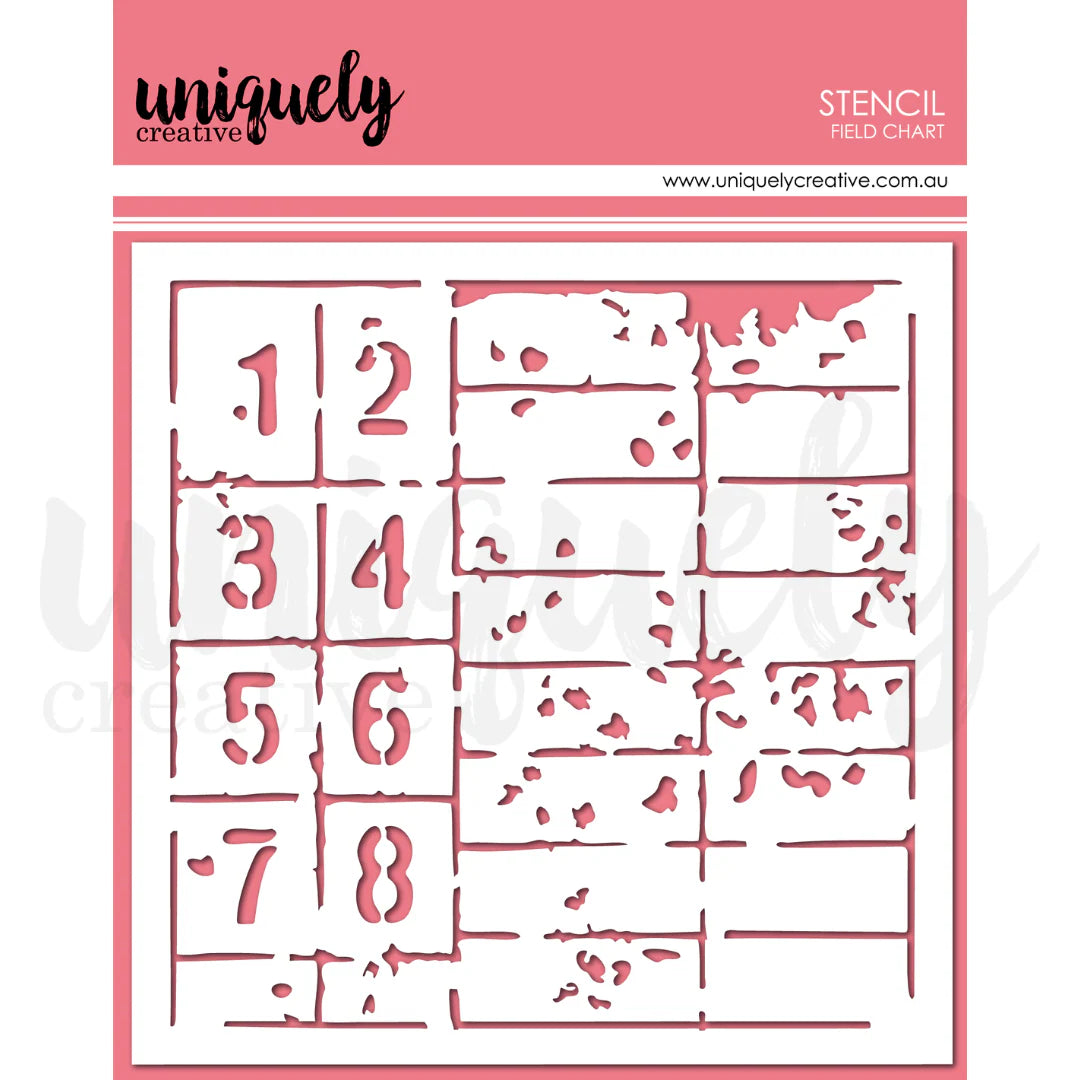 Uniquely Creative - Stencil - Field Chart