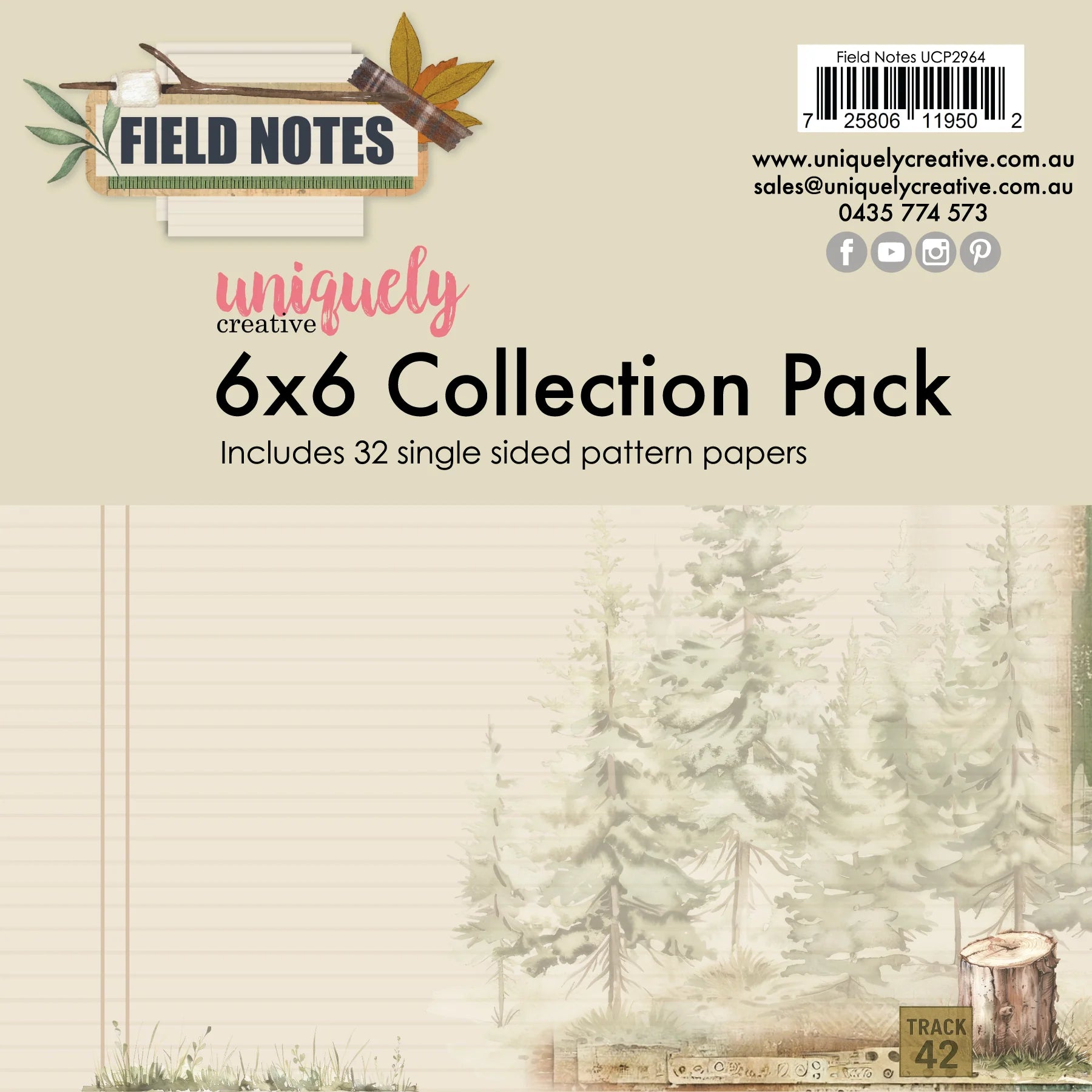 Uniquely Creative - 6x6 Collection Pack - Field Notes