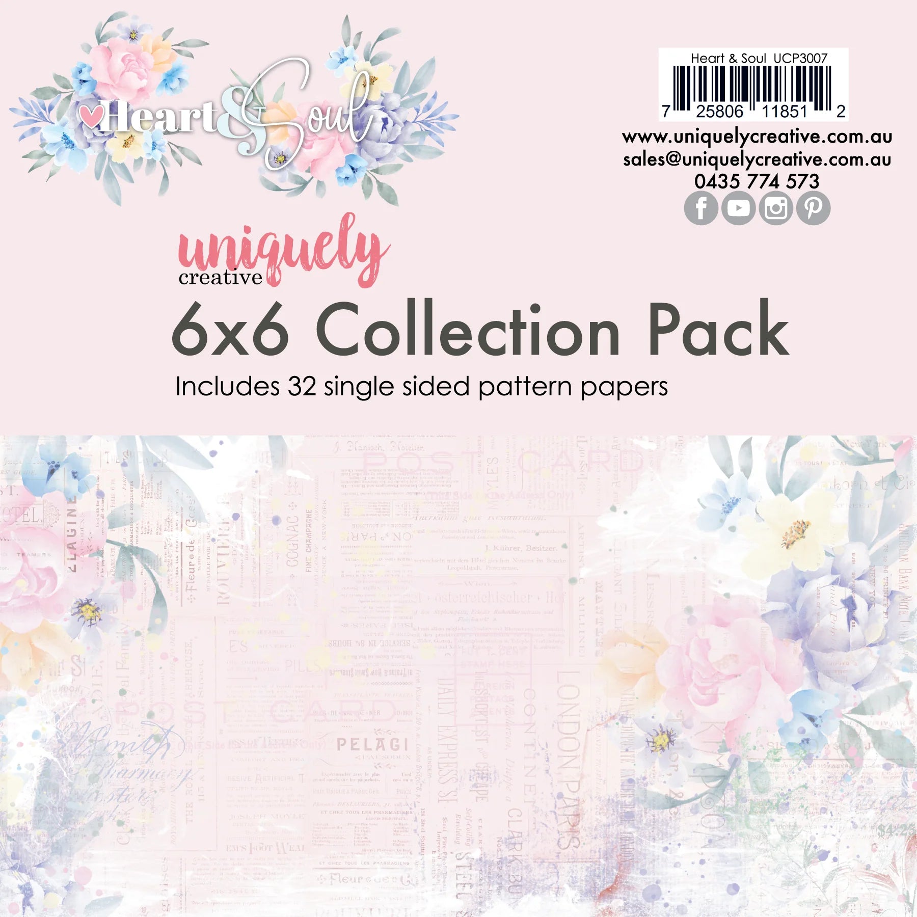 Uniquely Creative - 6x6 Collection Pack - Heart & Soul