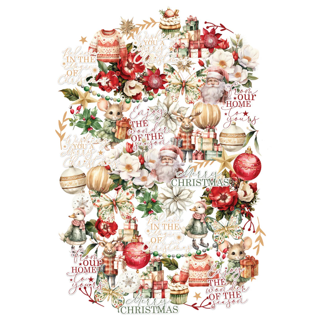 Uniquely Creative Home For Christmas Creative Cuts pack of pre-cut embellishments on 300gsm cardstock