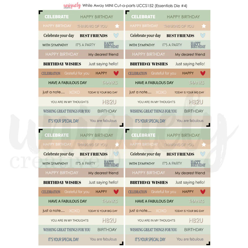 Uniquely Creative - Cut-A-Part Sheet - While Away Mini