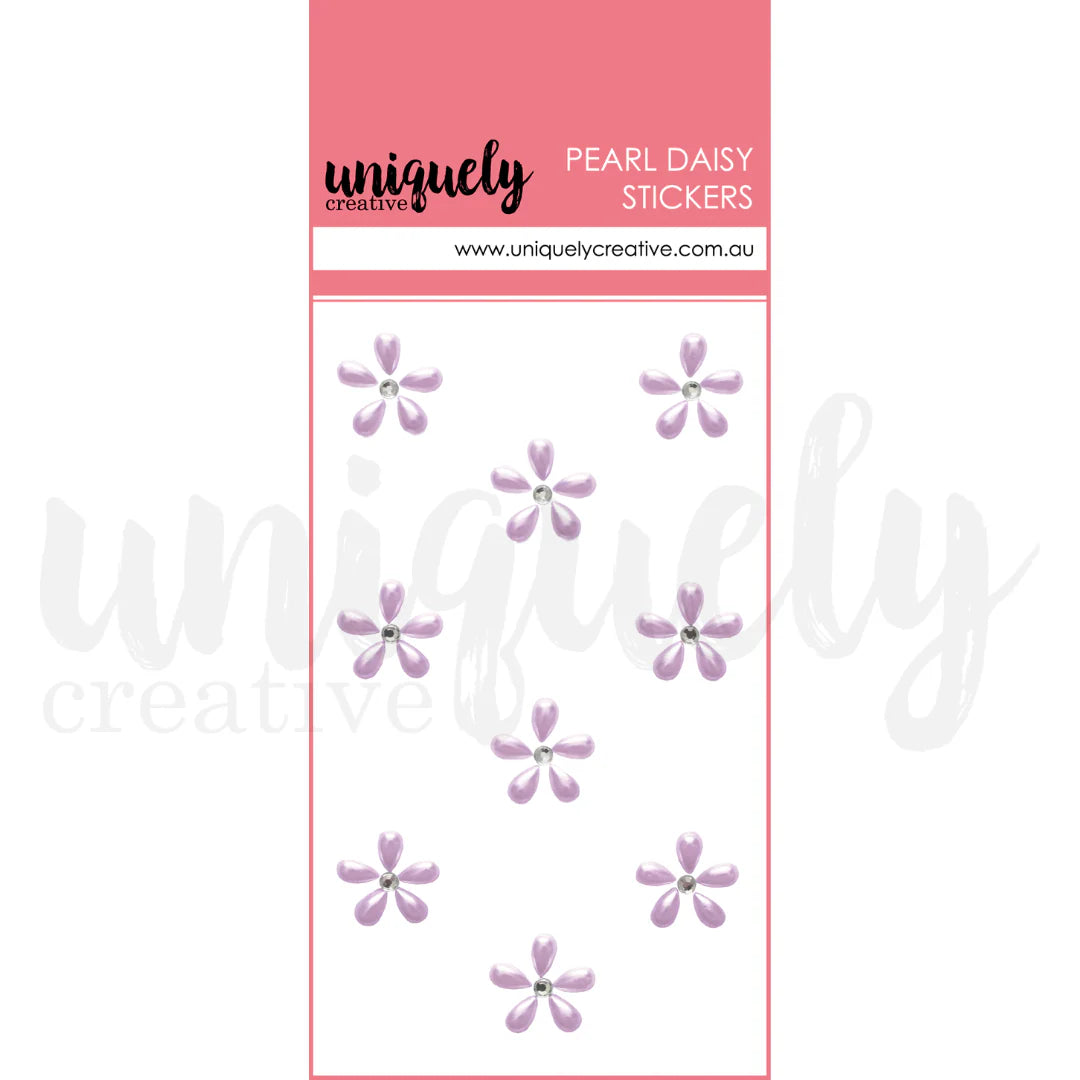 Uniquely Creative - Pearl Daisy Stickers - Purple