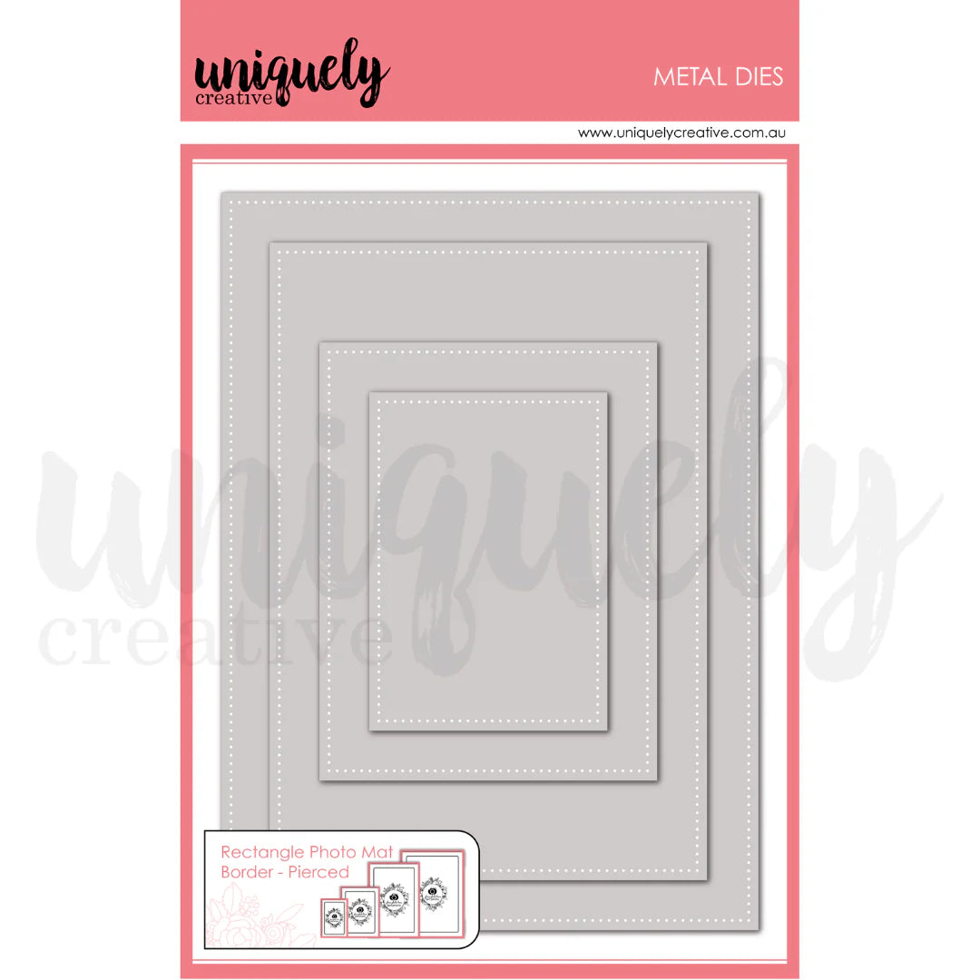 Uniquely Creative - Rectangle Photo Mat Border Die - Pierced