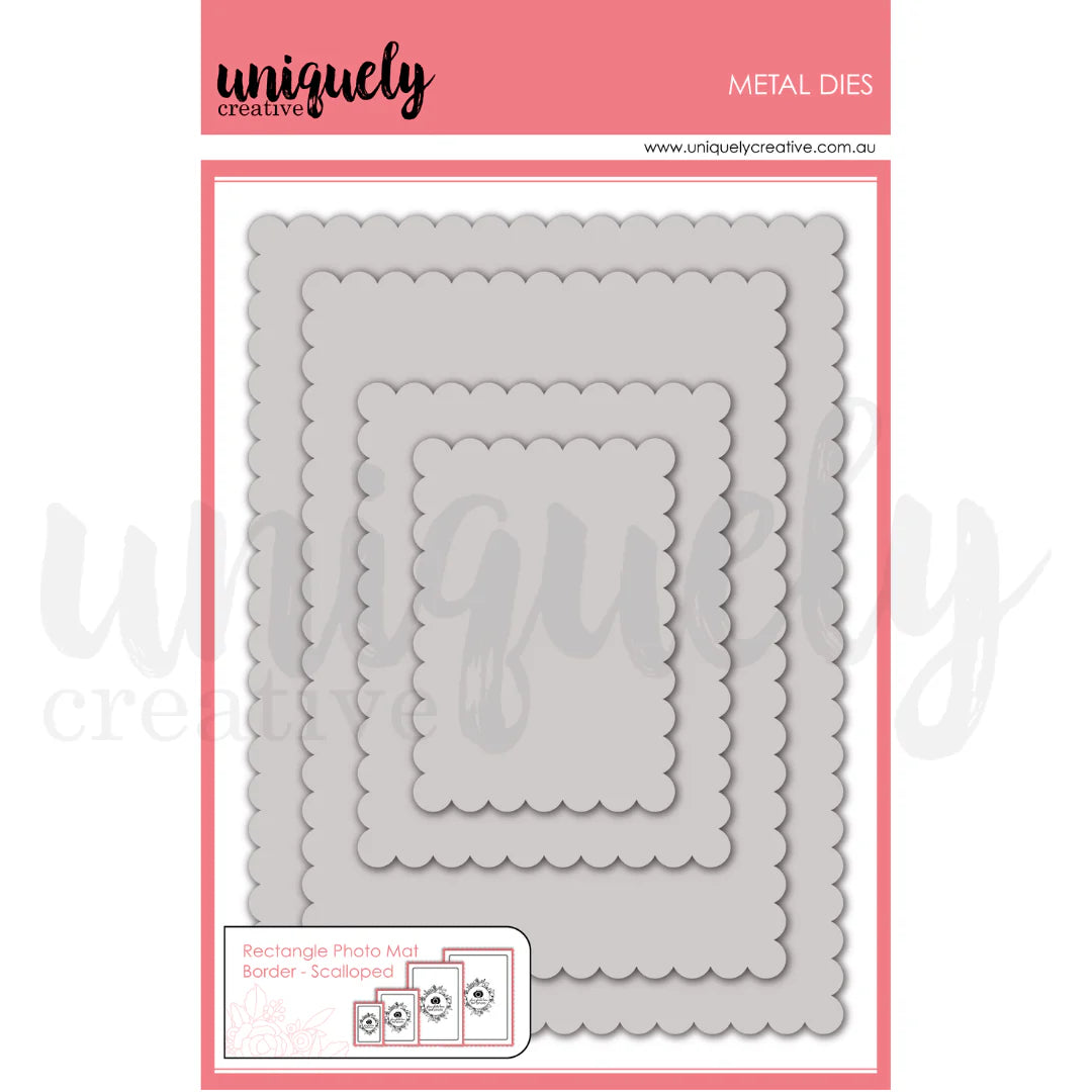 Uniquely Creative - Rectangle Photo Mat Border Die - Scalloped