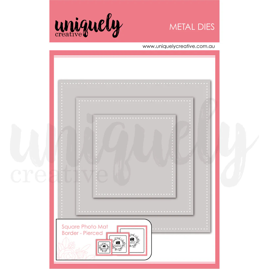 Uniquely Creative - Square Photo Mat Border Die - Pierced