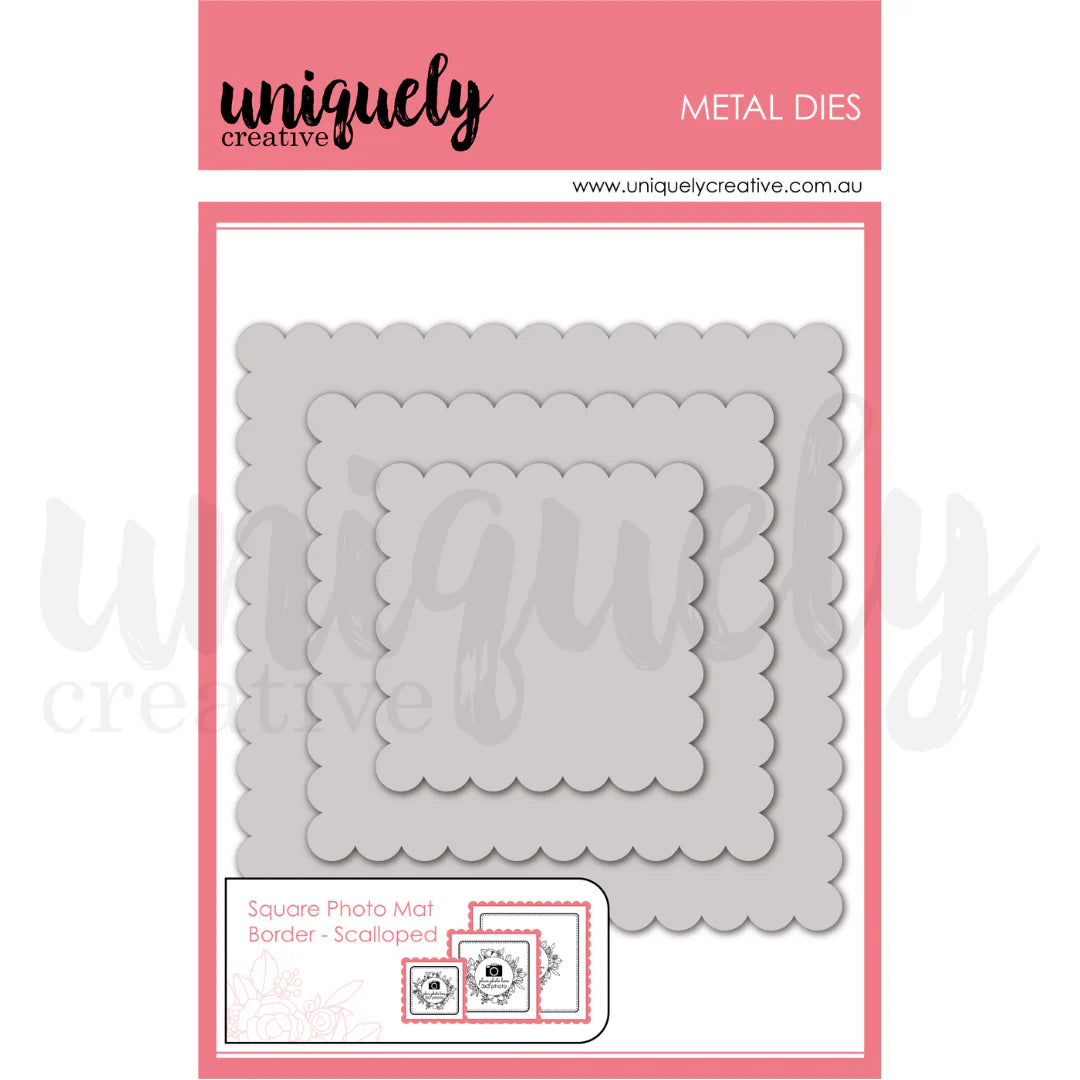 Uniquely Creative - Square Photo Mat Border Die - Scalloped