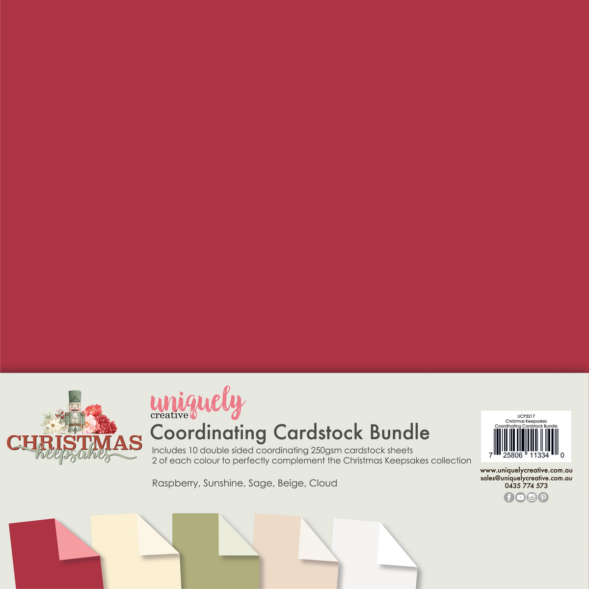 Uniquely Creative Christmas Keepsakes - Coordinating Cardstock Bundle