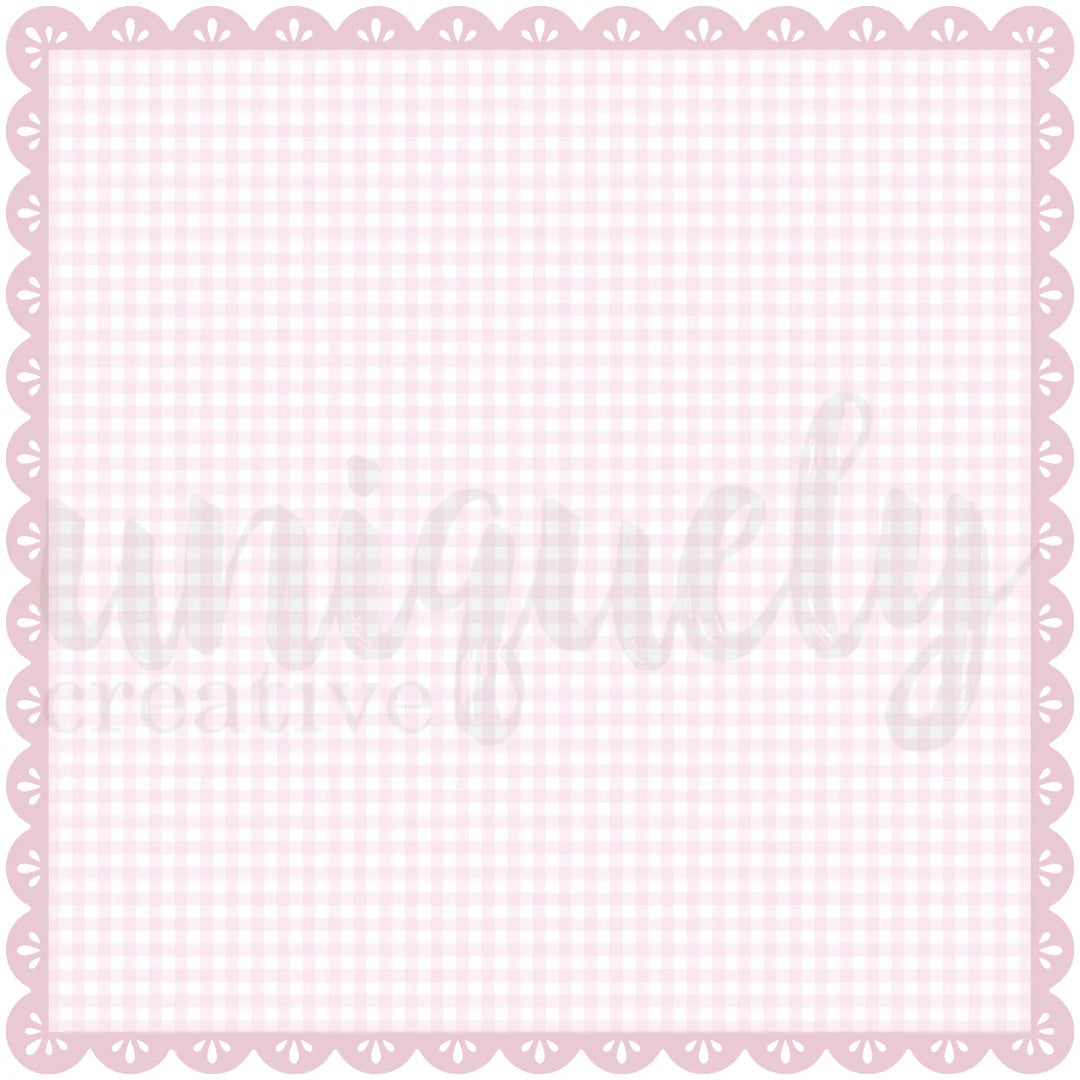 Uniquely Creative Gingham Square Decorative Base Layer