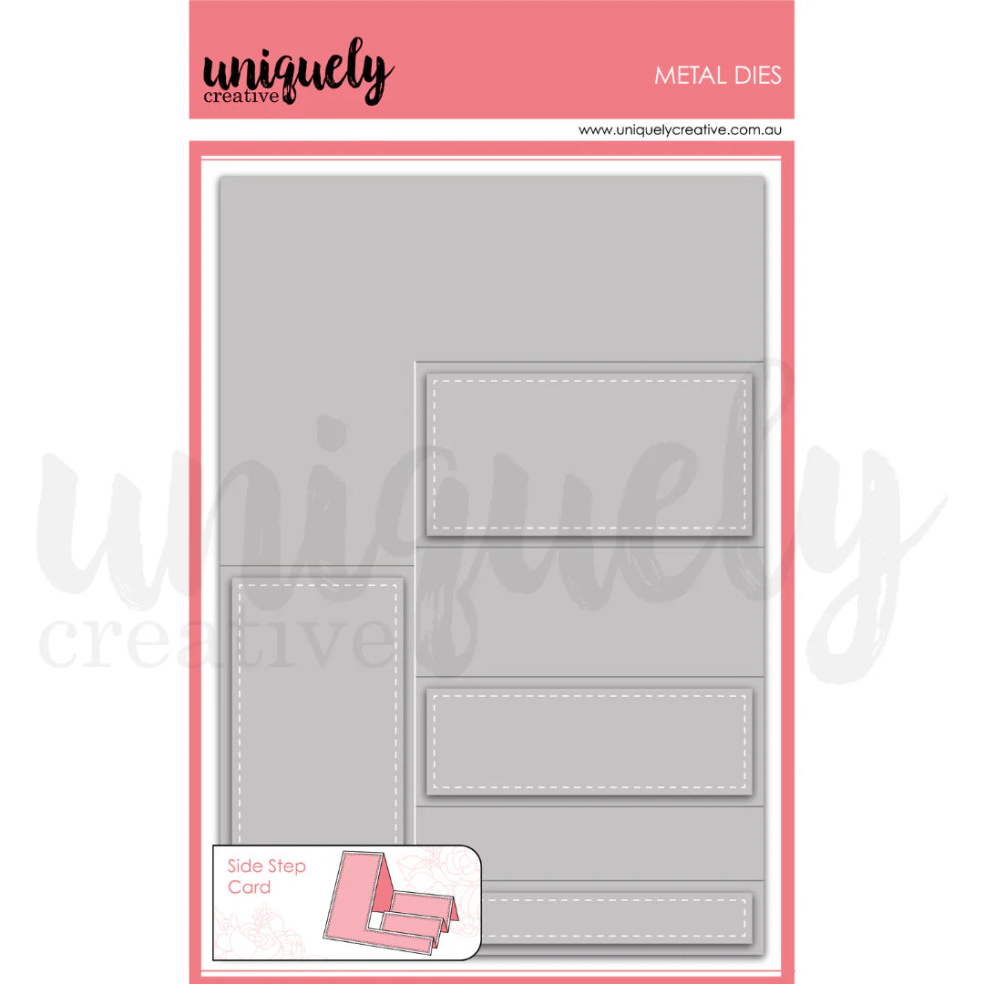 Uniquely Creative Side Stepper Card Die UCD2203 – 4-die set to create 4x5.5” stepper cards, compatible with most die cutting machines