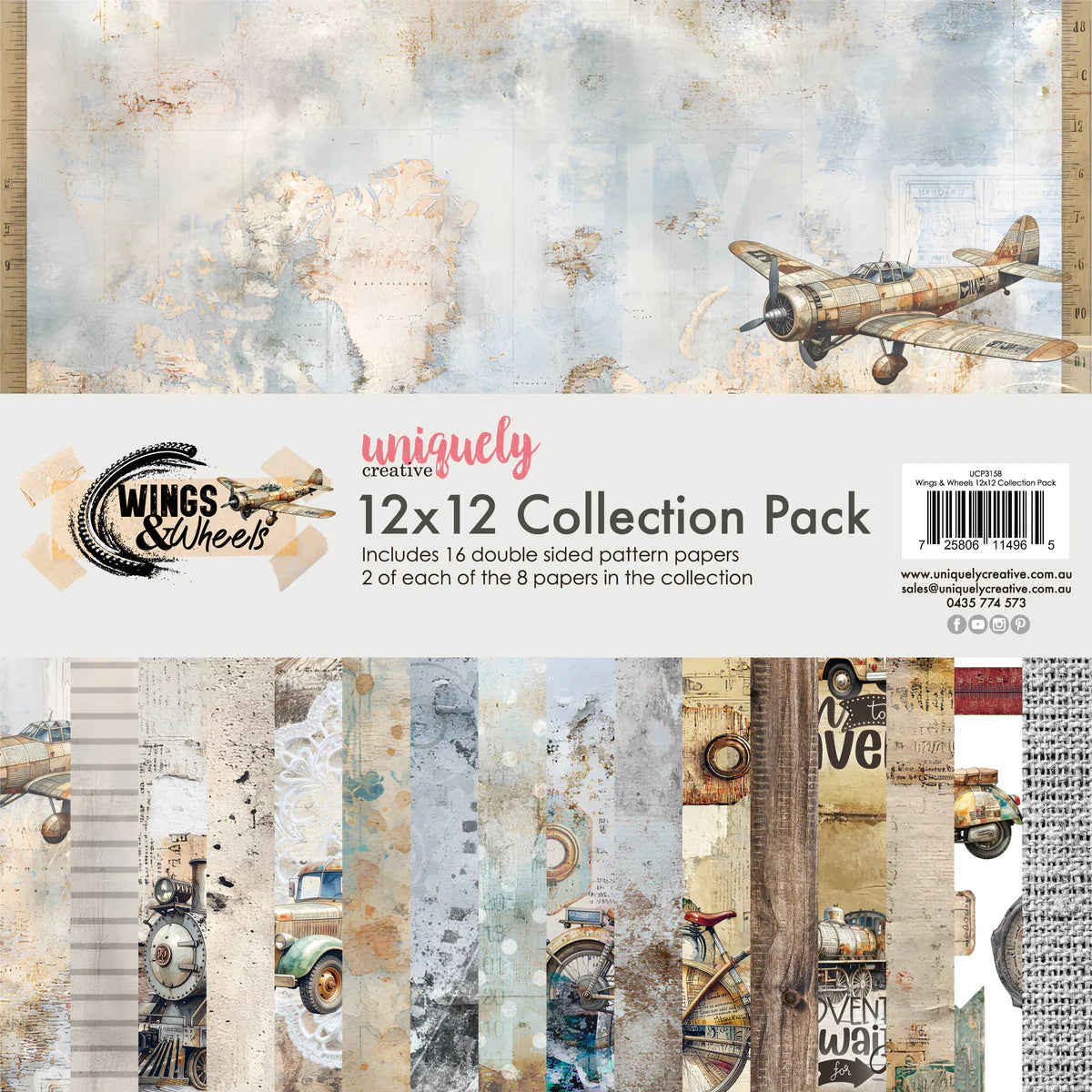Uniquely Creative Wings & Wheels - 12x12 Collection Pack