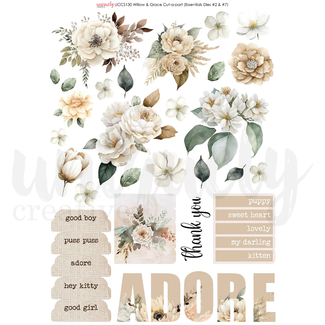 Uniquely Creative - Cut-A-Part Sheet - Willow & Grace