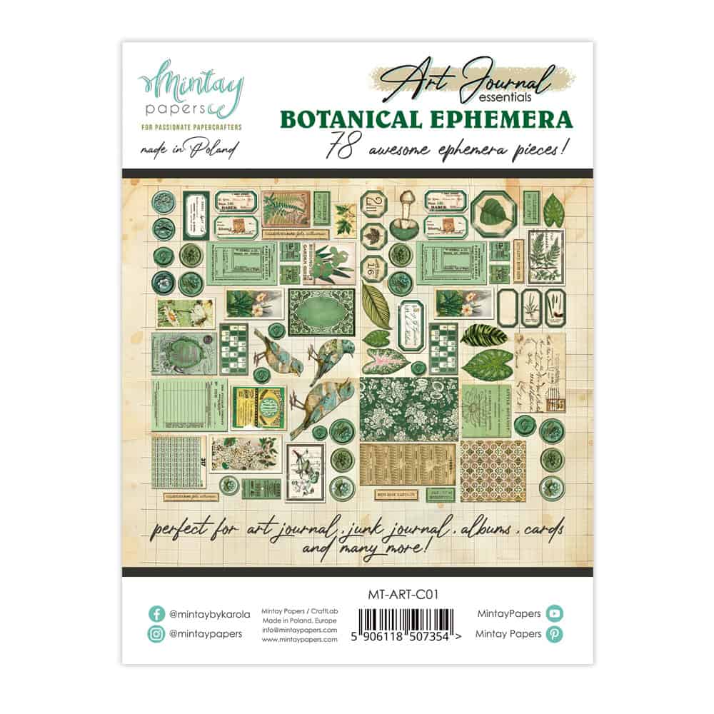 Mintay Art Journal Essentials - Botanical Ephemera