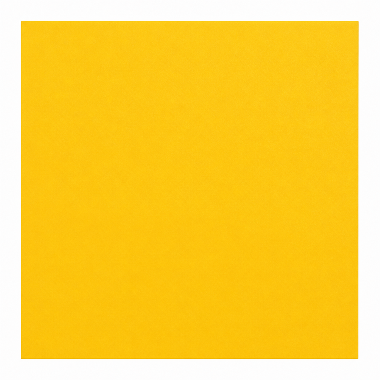 Single smooth Dandelion golden-yellow cardstock sheet on a white background