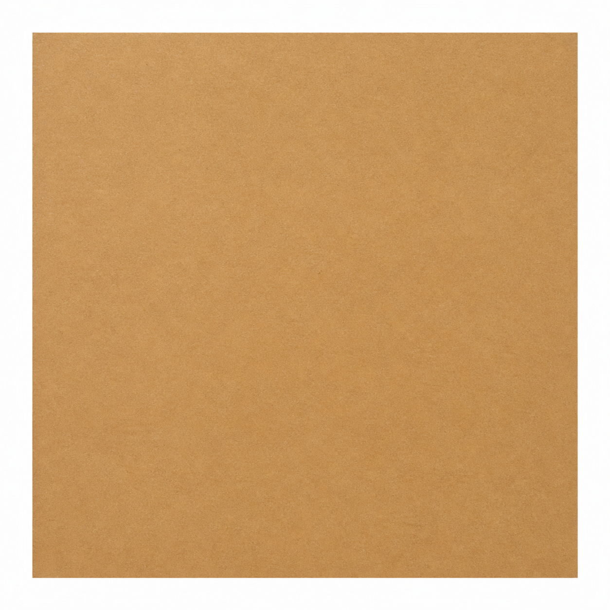 Single smooth Kraft brown cardstock sheet on a white background