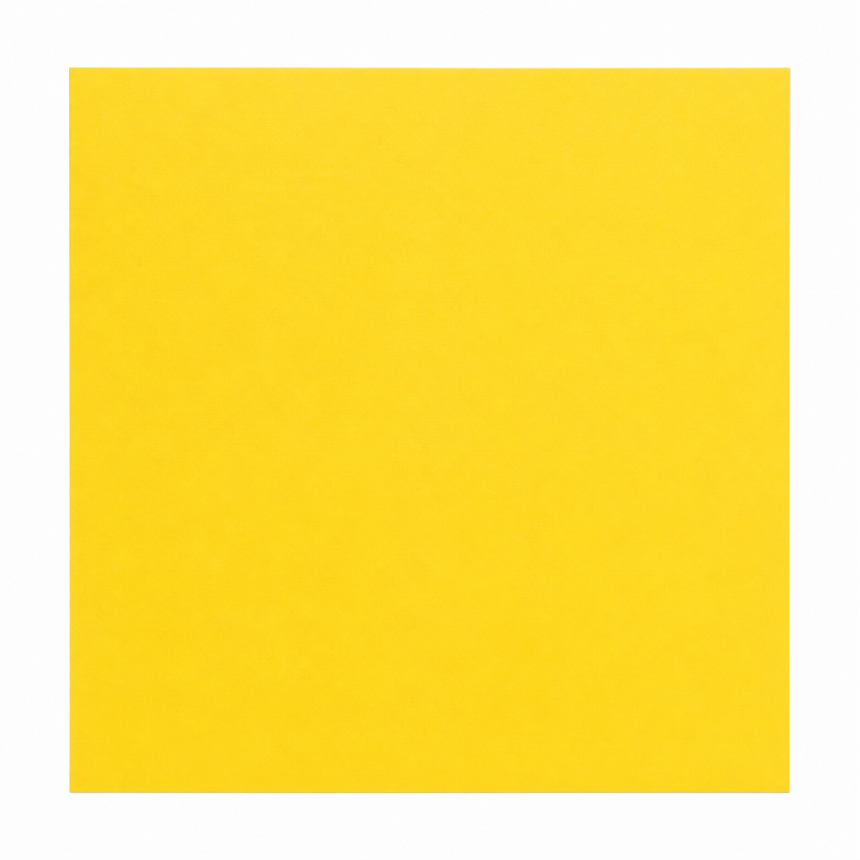 Single smooth Lemon yellow cardstock sheet on a white background