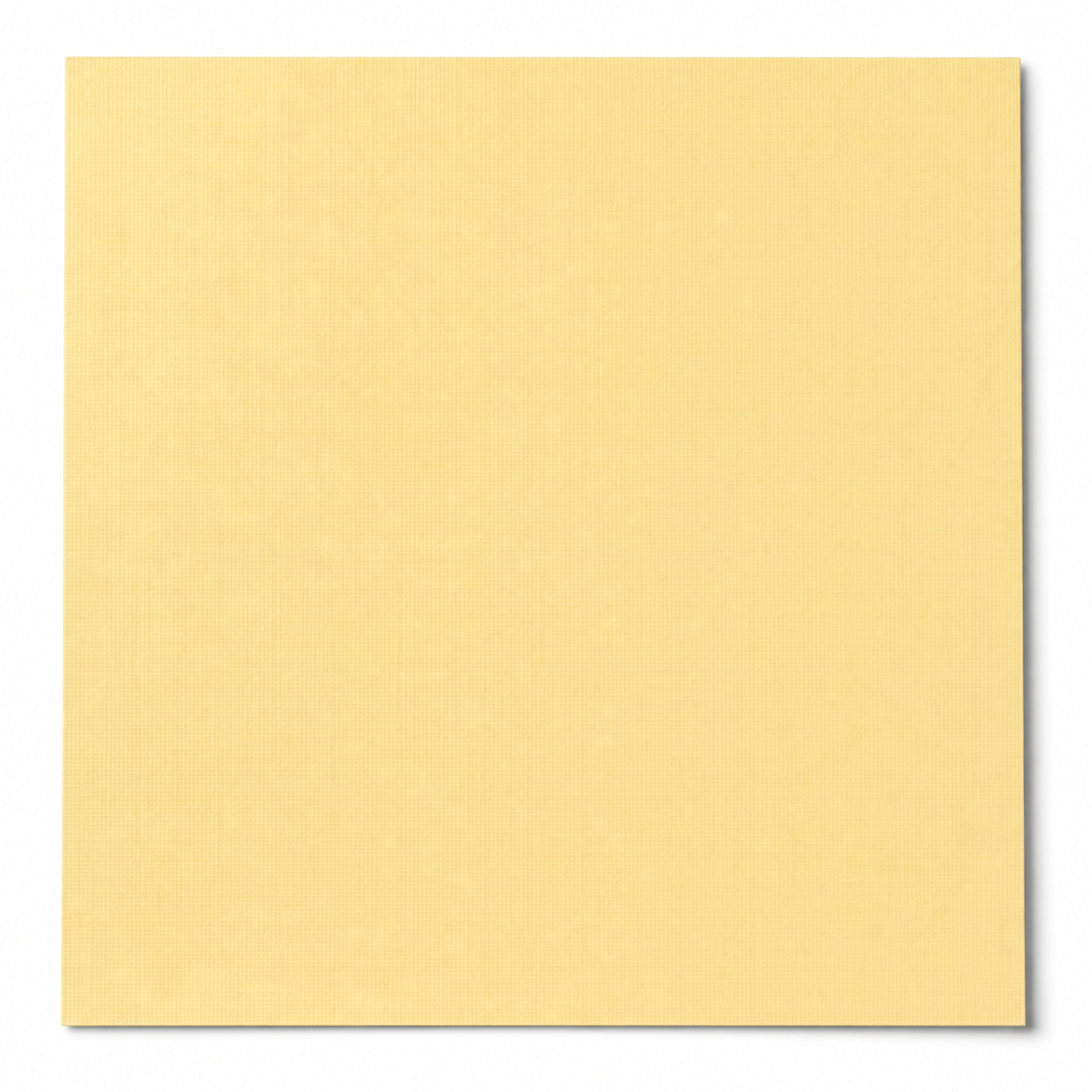 Single textured butter-yellow cardstock sheet on a white background