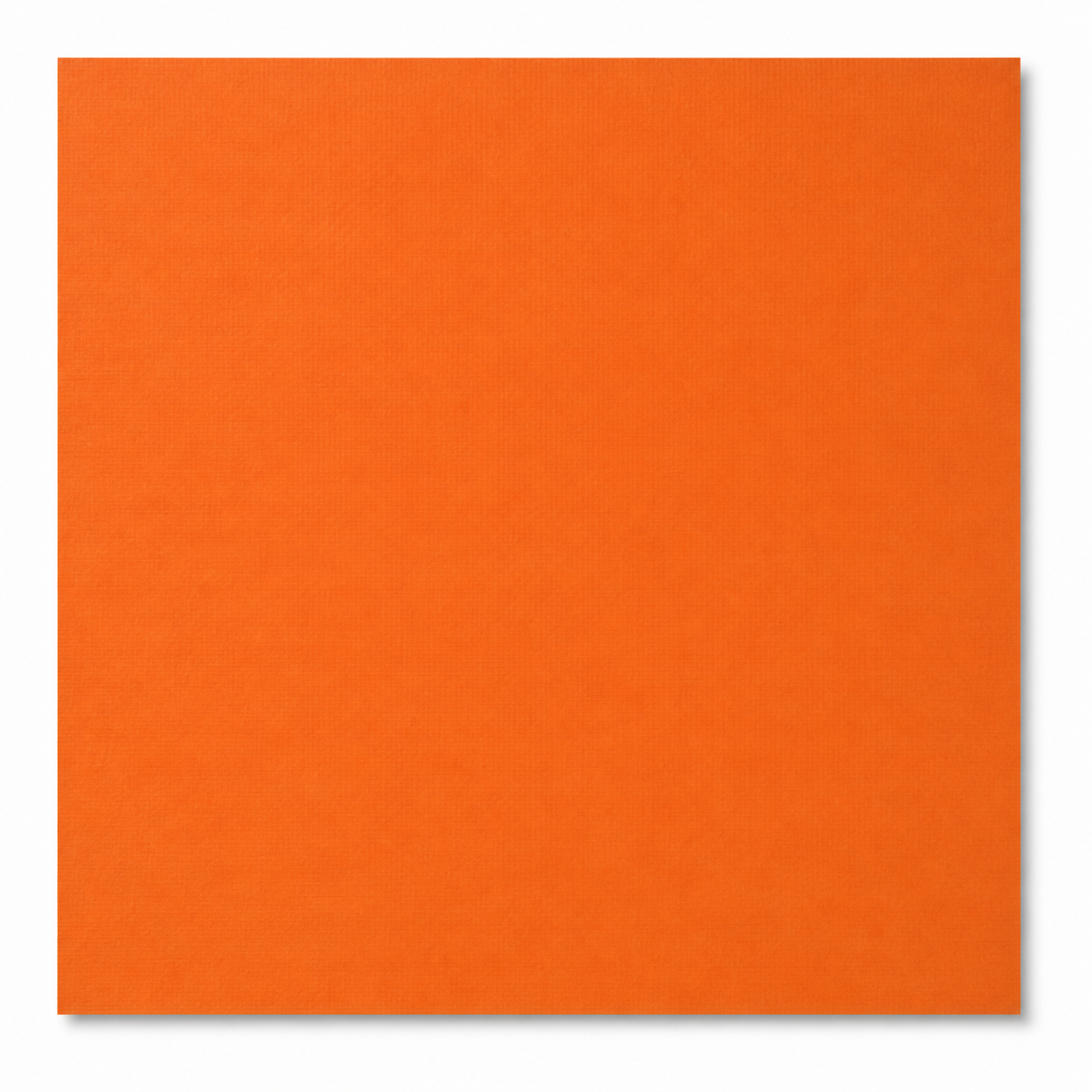 Single textured carrot-orange cardstock sheet on a white background
