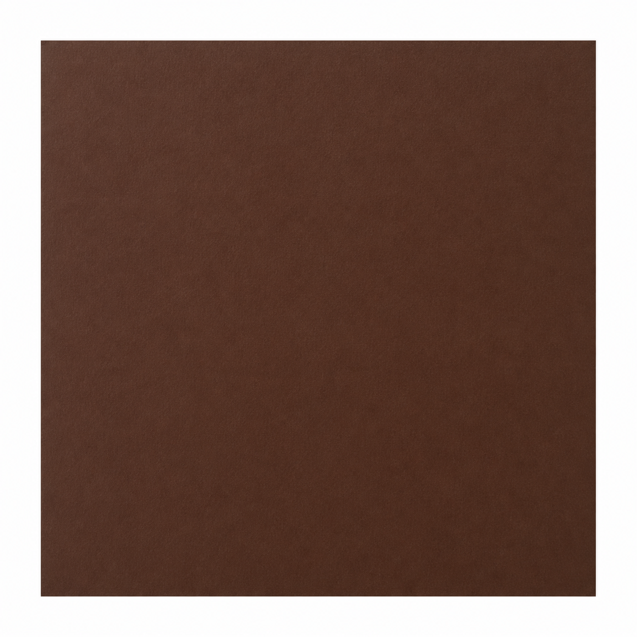 Single textured Coffee brown cardstock sheet on a white background