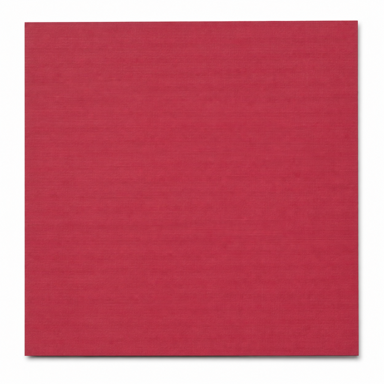 Single textured crimson cardstock sheet on a white background