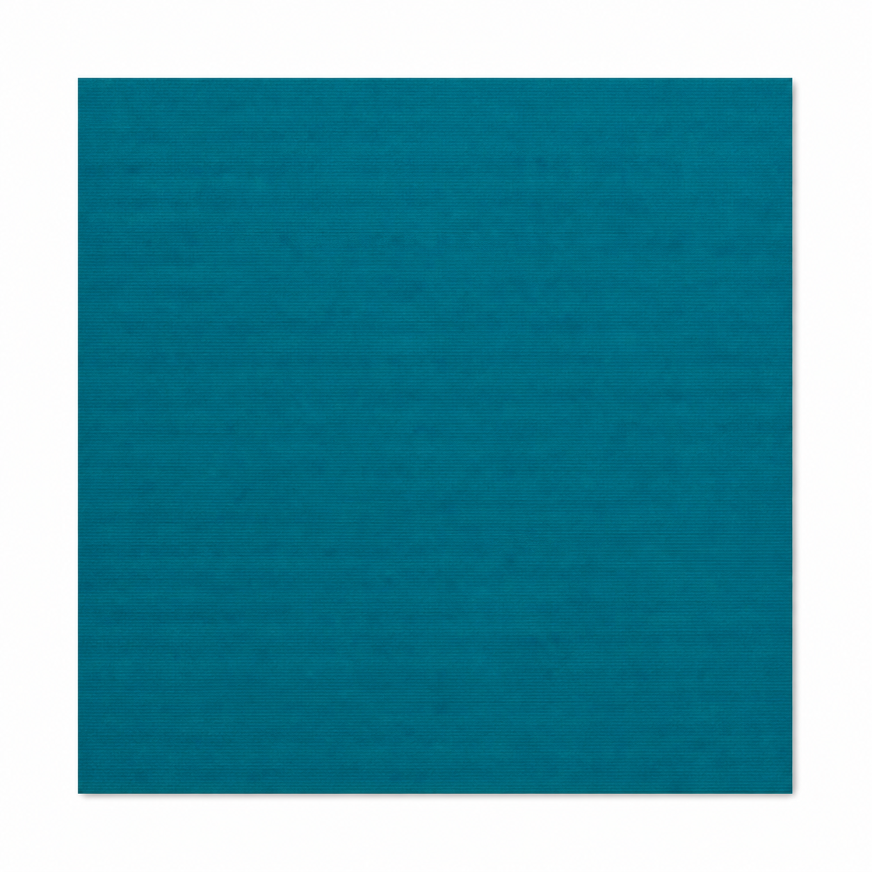 Single textured Peacock teal-blue cardstock sheet on a white background