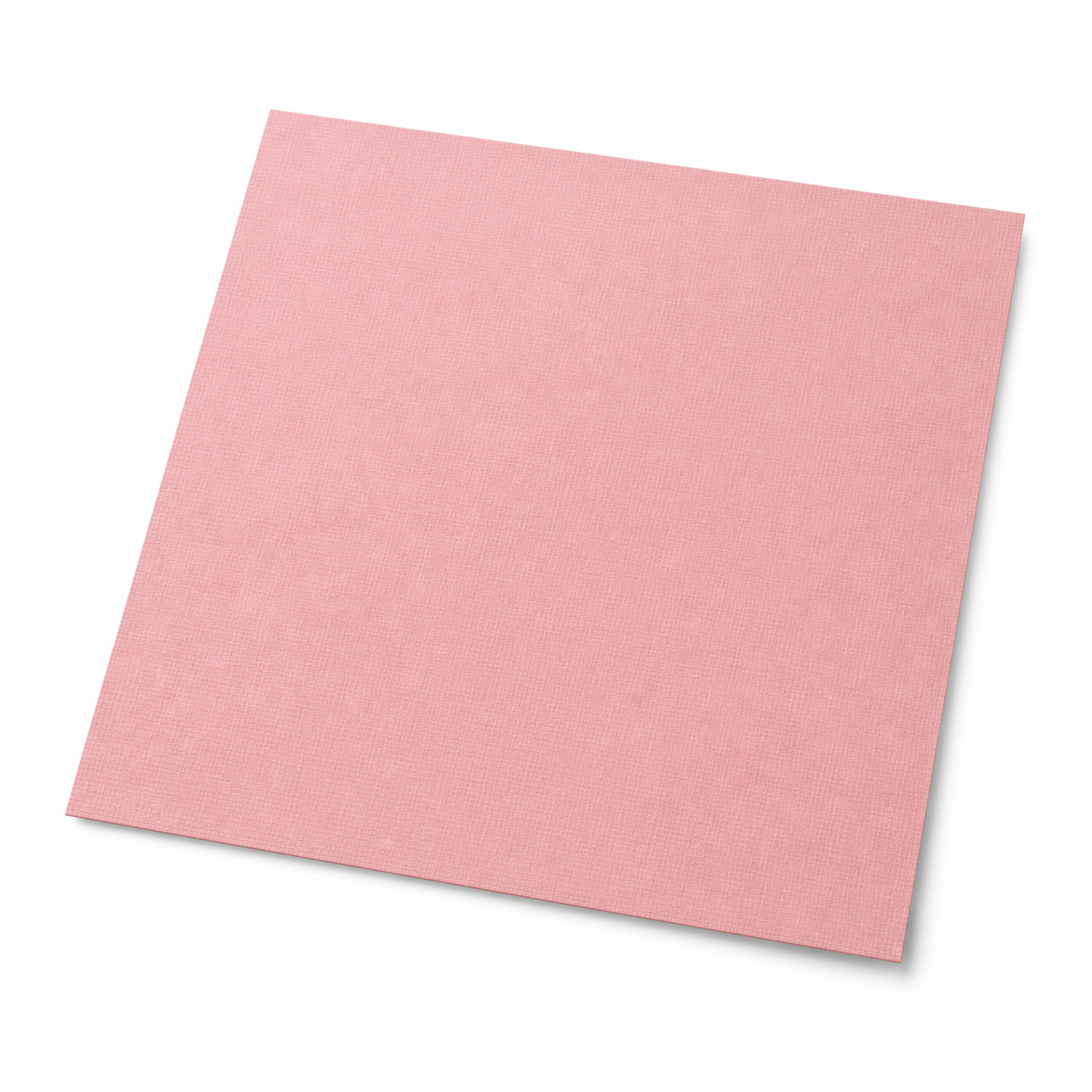 A square pink textured sheet, likely cardstock or craft paper, shown at an angle on a clean white background.
