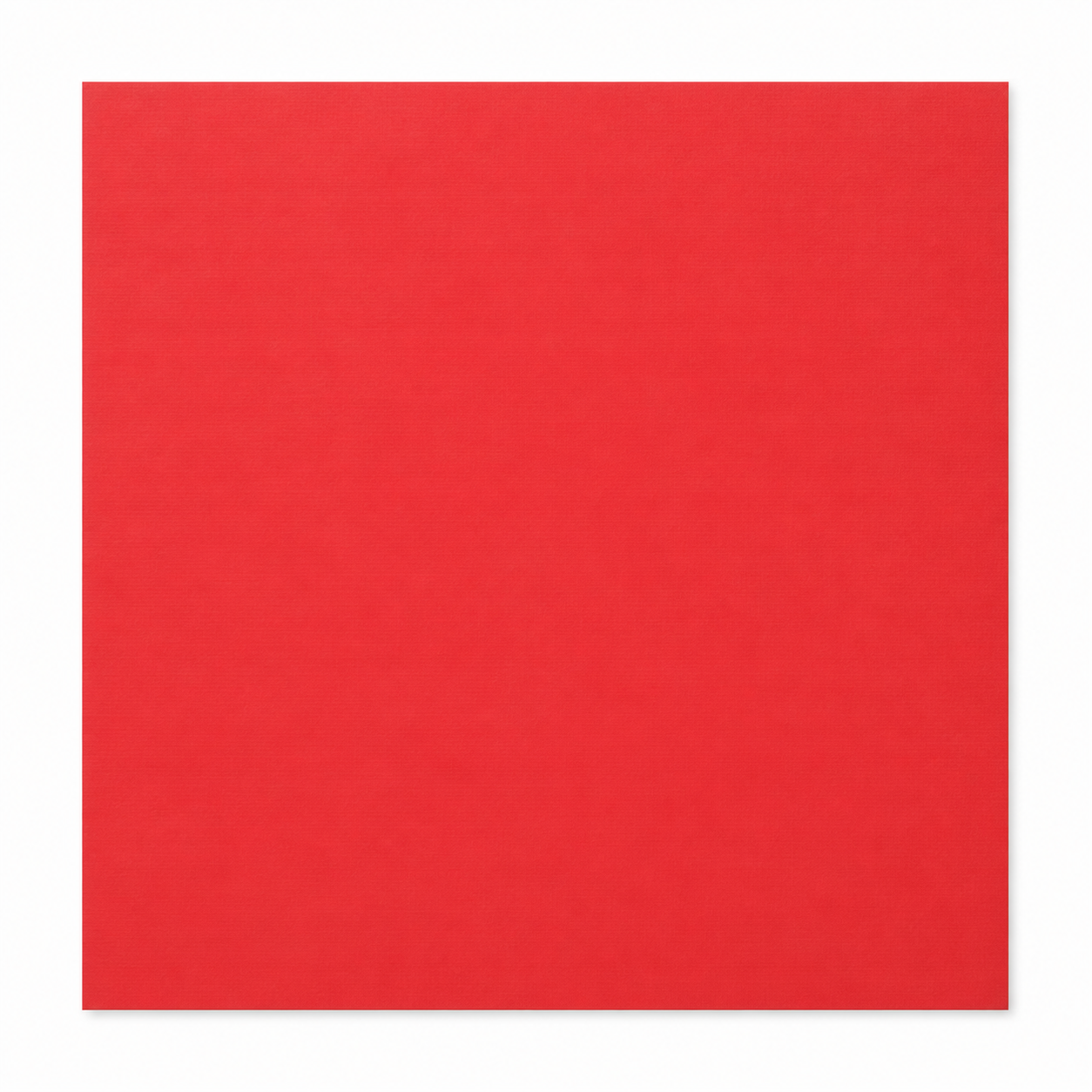 Single textured Poppy red cardstock sheet on a white background