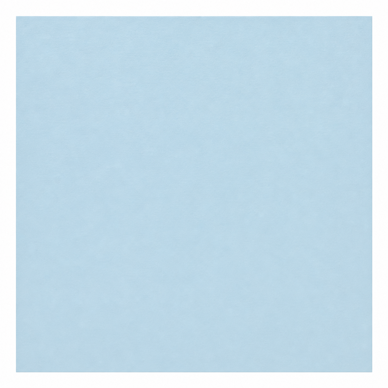 Single textured Powder blue cardstock sheet on a white background