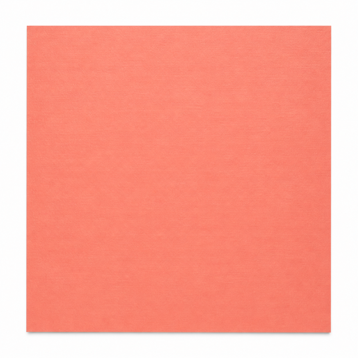 Single textured Salmon coral-pink cardstock sheet on a white background