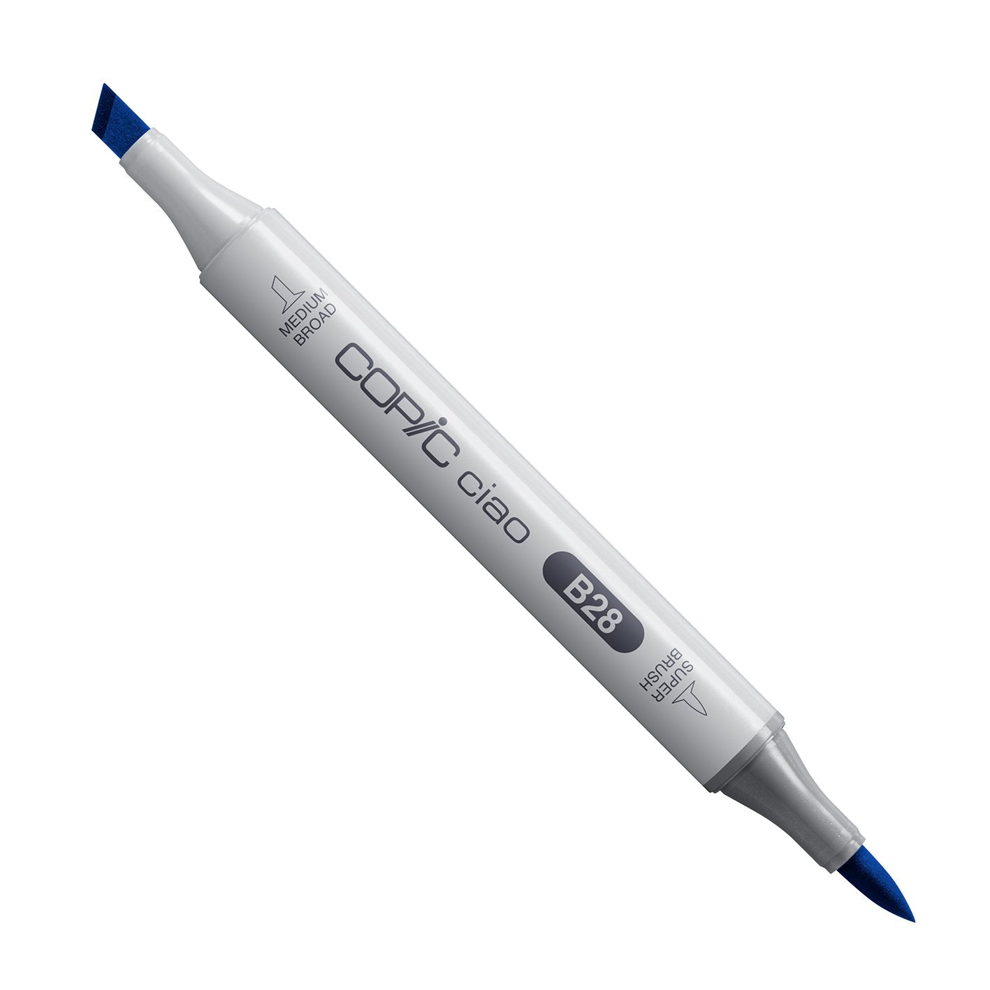 Copic Ciao B28 Royal Blue alcohol marker with medium broad and super brush nibs