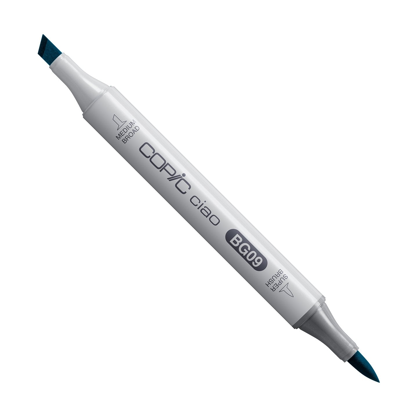 Copic Ciao BG09 Blue Green alcohol marker with medium broad and super brush nibs