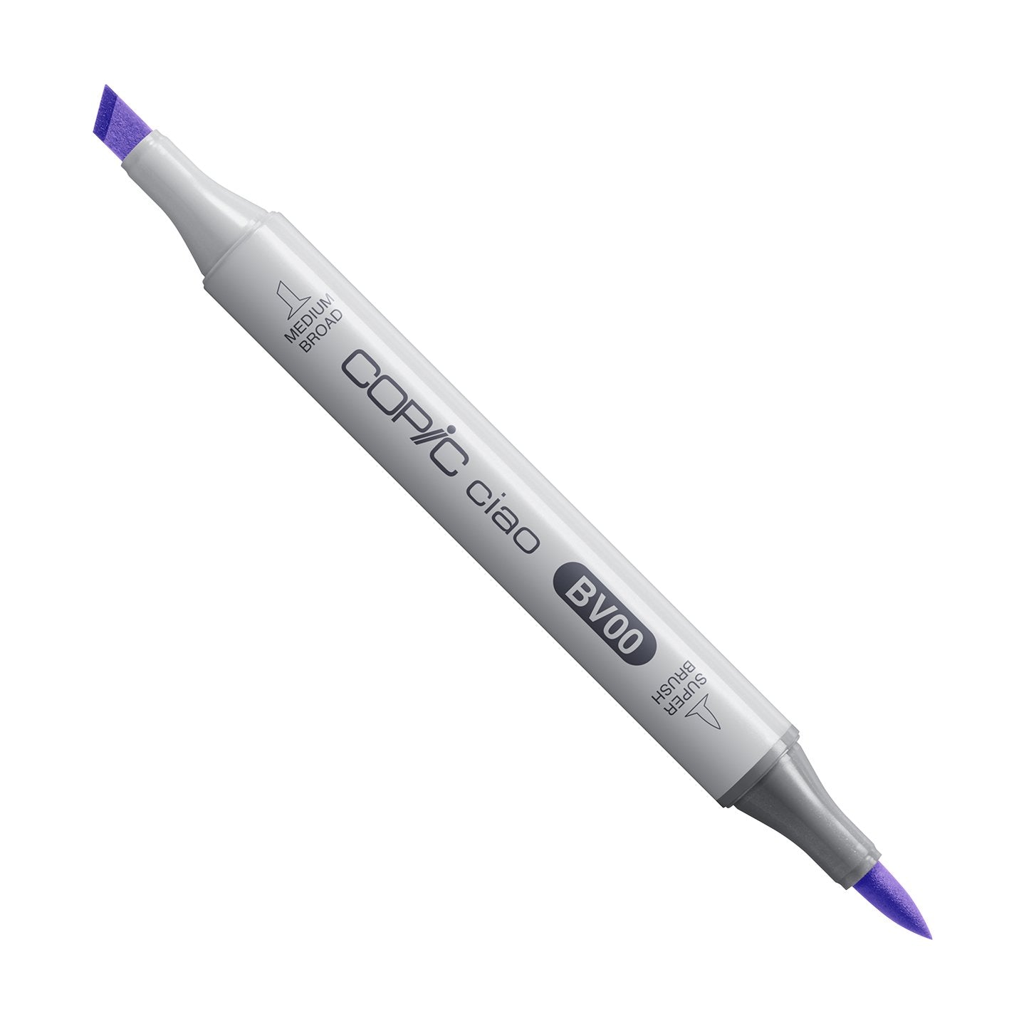 Copic Ciao BV00 Mauve Shadow alcohol marker with medium broad and super brush nibs