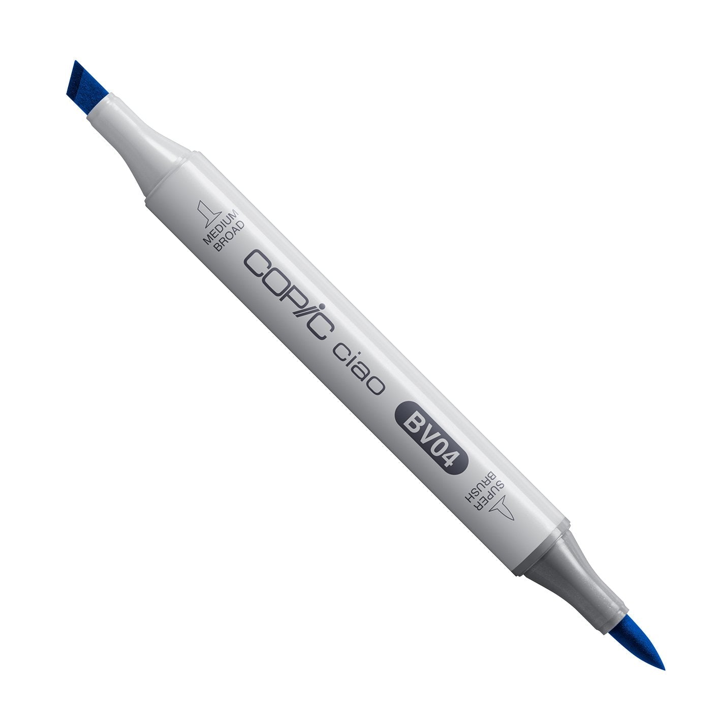 Copic Ciao BV04 Blue Berry alcohol marker with medium broad and super brush nibs