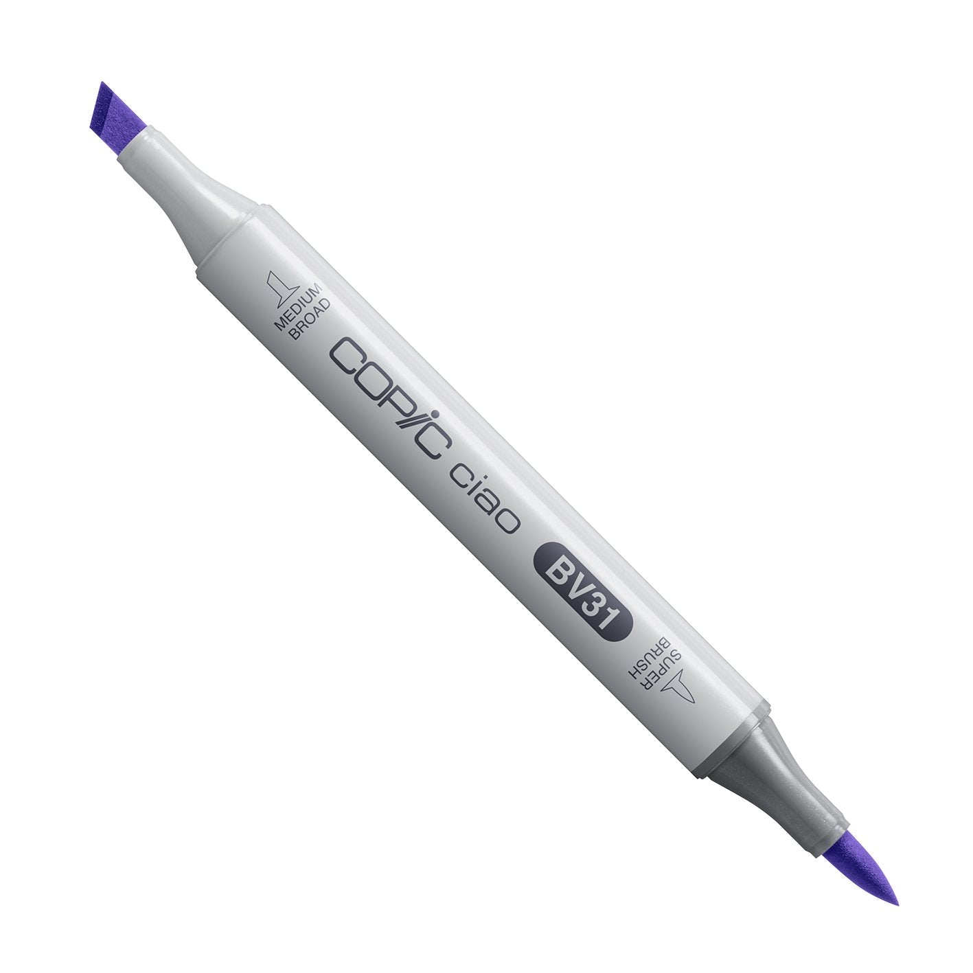 Copic Ciao BV31 Pale Lavender alcohol marker with medium broad and super brush nibs