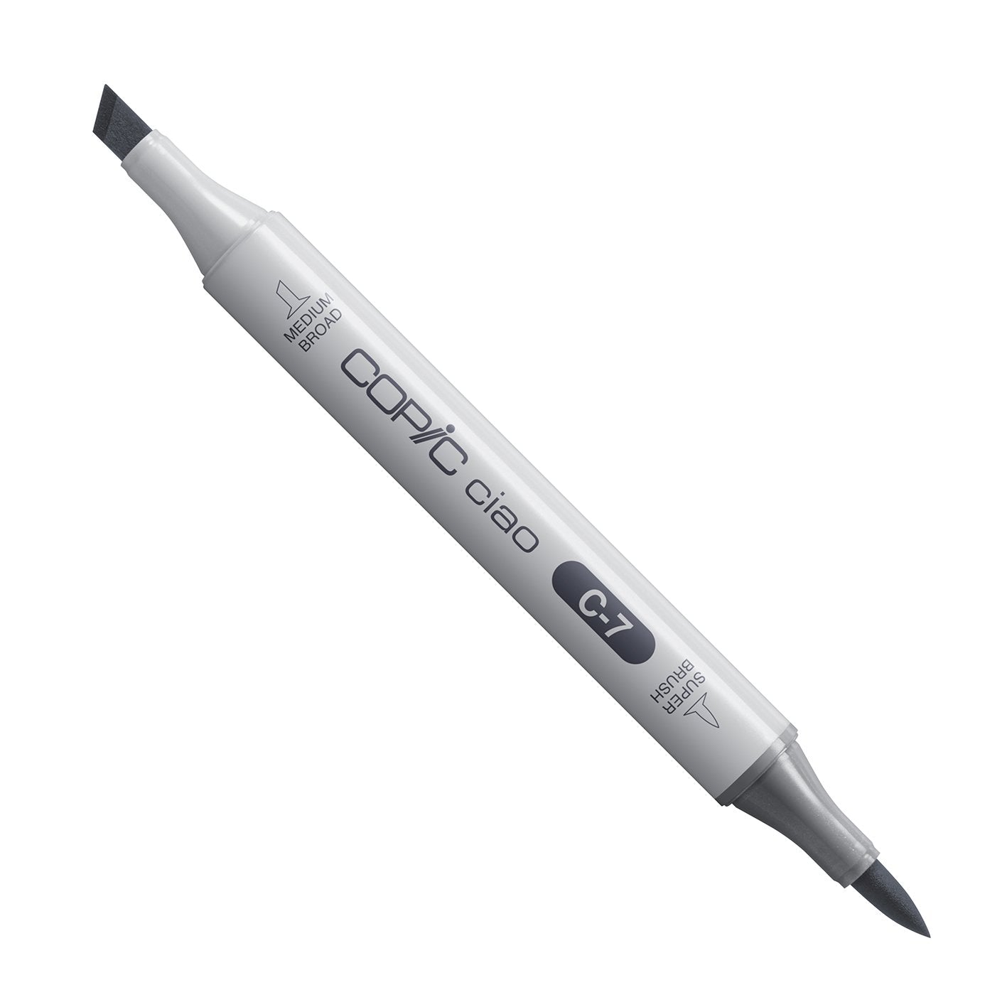 Copic Ciao C7 Cool Grey No.7 alcohol marker with medium broad and super brush nibs