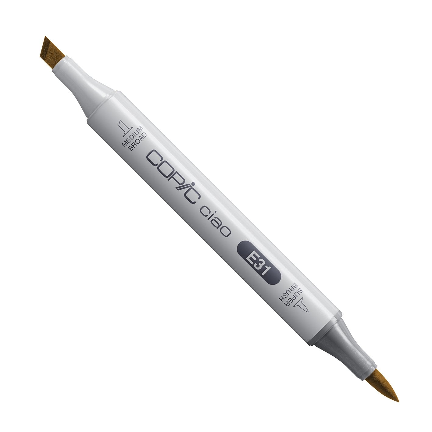 Copic Ciao E31 Brick Beige alcohol marker with medium broad and super brush nibs