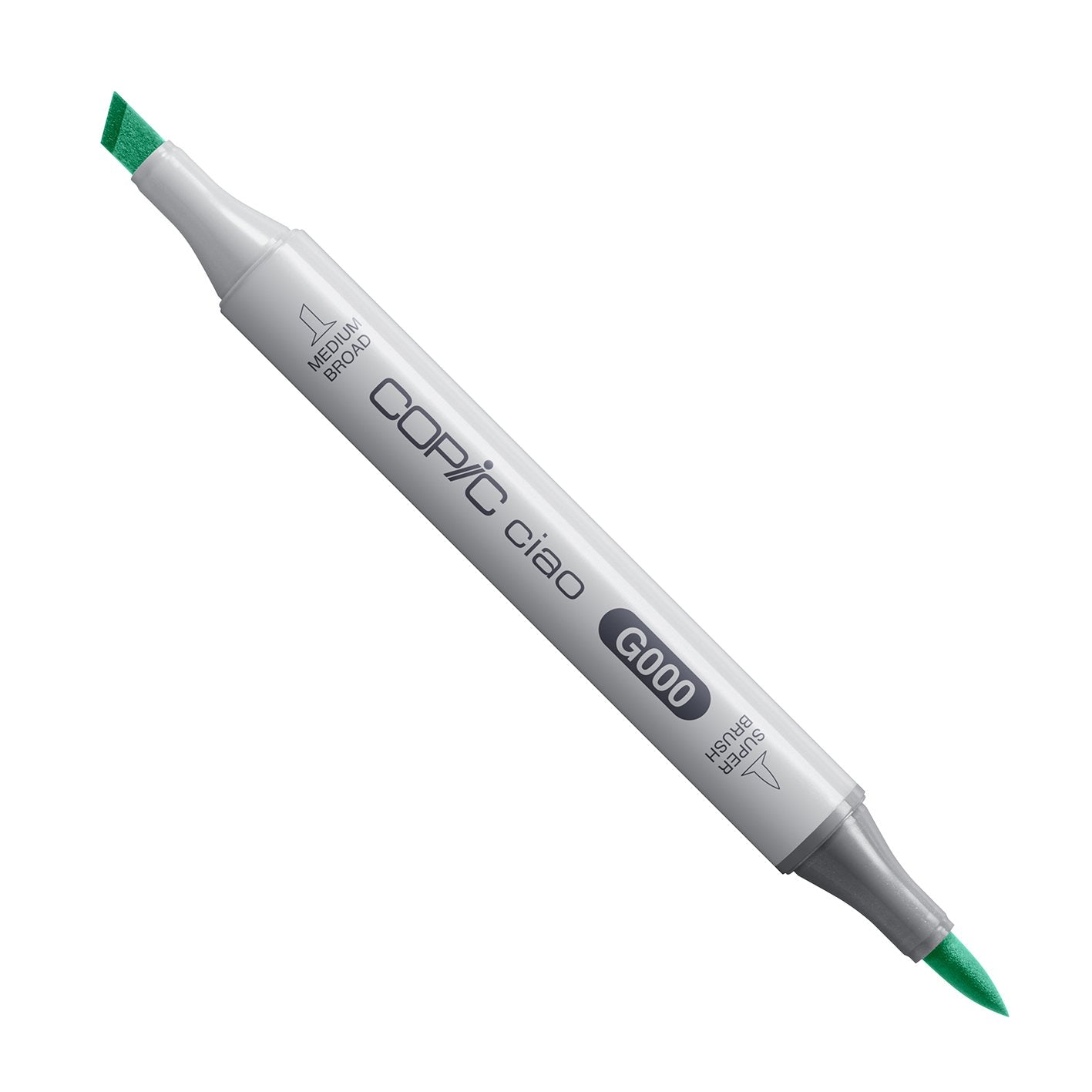Copic Ciao G000 Pale Green alcohol marker with medium broad and super brush nibs
